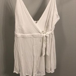 camden white wrap skort dress